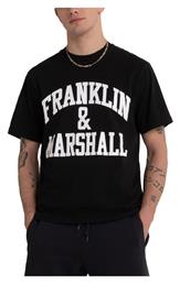 Franklin & Marshall Ανδρικό T-shirt Μαύρο με Λογότυπο