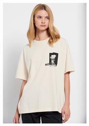 Funky Buddha Γυναικείο Αθλητικό Oversized T-shirt Λευκό