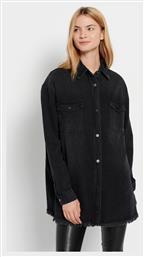 Funky Buddha Γυναικείο Μαύρο Overshirt