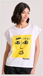 Funky Buddha Γυναικείο T-shirt Λευκό