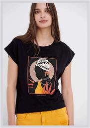 Funky Buddha Γυναικείο T-shirt Μαύρο