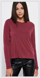 Funky Buddha Μακρυμάνικο Γυναικείο Top Dark Cherry