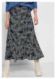 Funky Buddha Midi Φούστα Floral σε Μαύρο χρώμα