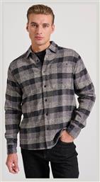 Funky Buddha Overshirt Φανελένιο Πουκάμισο Anthracite