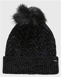 Funky Buddha Pom Pom Beanie Γυναικείος Σκούφος Πλεκτός σε Μαύρο χρώμα