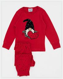 Galaxy Παιδική Πιτζάμα Χειμωνιάτικη Κόκκινη