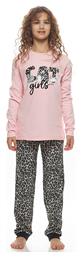 Galaxy Παιδική Πιτζάμα Χειμωνιάτικη Βαμβακερή Ροζ