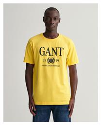 Gant Ανδρικό T-shirt Eggshell με Λογότυπο