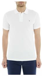 Gant Ανδρικό T-shirt Κοντομάνικο Polo Λευκό