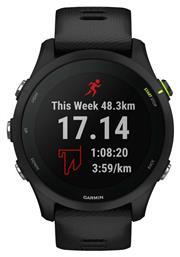 Garmin Forerunner 255 Music 46mm Αδιάβροχο Smartwatch με Παλμογράφο (Μαύρο)