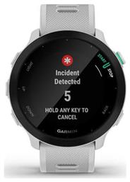 Garmin Forerunner 55 42mm Αδιάβροχο Smartwatch με Παλμογράφο (White)