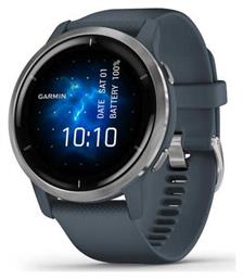 Garmin Venu 2 Stainless Steel 45mm Αδιάβροχο Smartwatch με Παλμογράφο (Silver / Granite)