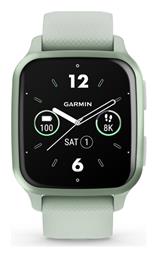 Garmin Venu Sq 2 Aluminium 40mm Αδιάβροχο Smartwatch με Παλμογράφο (Metallic Mint Aluminium Bezel with Cool Mint Case and Silicone Band) από το Plus4u