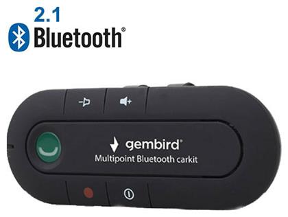 Gembird Bluetooth Αυτοκινήτου για το Αλεξήλιο (Multipoint / με USB θύρα Φόρτισης)