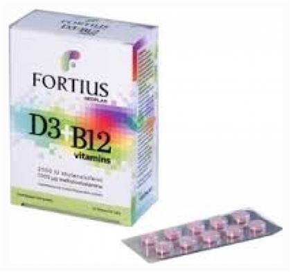 Geoplan Nutraceuticals Fortius D3 & B12 2500iu 1000mg Πολυβιταμίνη 2500iu 1000mg 30 ταμπλέτες