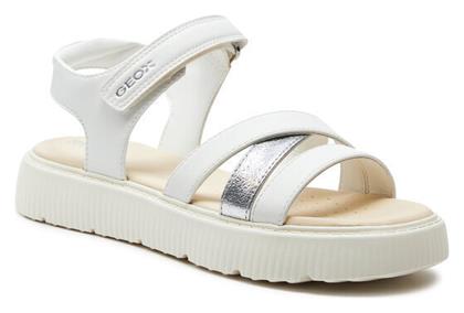 Geox Παιδικά Πέδιλα J Sandal Λευκά