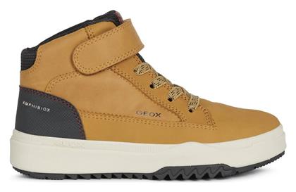 Geox Παιδικά Sneakers High Ανατομικά για Αγόρι Καφέ