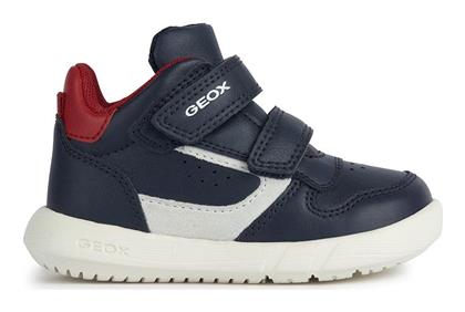 Geox Παιδικά Sneakers High Ανατομικά με Σκρατς Navy Μπλε