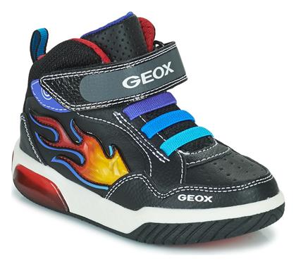 Geox Παιδικά Sneakers High Inek με Φωτάκια Μπλε