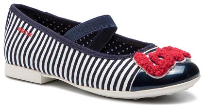 Geox Παιδικές Μπαλαρίνες Ανατομικές με Λάστιχο Υφασμάτινες Navy Μπλε Plie