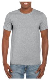 Gildan Softstyle 64000 Ανδρικό Διαφημιστικό T-shirt Κοντομάνικο Sport Grey