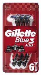 Gillette Blue3 Red Ξυραφάκια μιας Χρήσης με 3 Λεπίδες & Λιπαντική Ταινία 6τμχ