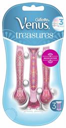 Gillette Venus Treasures Ξυραφάκια Σώματος μιας Χρήσης με 3 Λεπίδες & Λιπαντική Ταινία 3τμχ