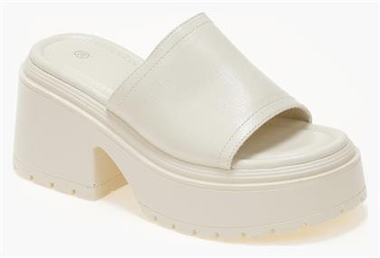 Γυναικεία Flatform Ψηλή Σόλα Τακούνι Μπεζ