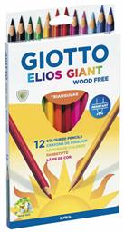 Giotto Elios Giant Triangular Σετ Ξυλομπογιές με Χοντρή Μύτη 12τμχ από το Moustakas Toys