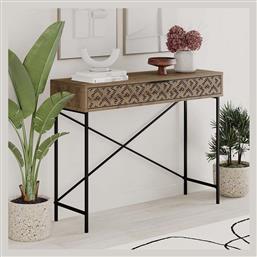 Giovanni Κονσόλα Ξύλινη Ανοιχτό Καφέ Μ110xΠ35.6xΥ90εκ.