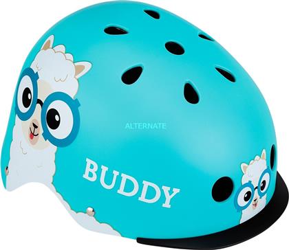 Globber Κράνος για Παιδικό Πατίνι Elite Lights XS/S (48-53 cm) Sky Blue Llama Buddy