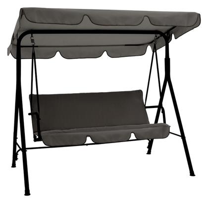 Globo Κούνια με Βάση 3 Θέσεων Μεταλλική Μ170xΠ110xΥ153cm Μαύρη