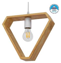 GloboStar Elise Triangle Κρεμαστό Φωτιστικό για Ντουί E27 Μπεζ 29x8x28εκ.