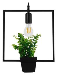 GloboStar Flower Lamium Κρεμαστό Φωτιστικό για Ντουί E27 Μαύρο 32x12x30εκ.