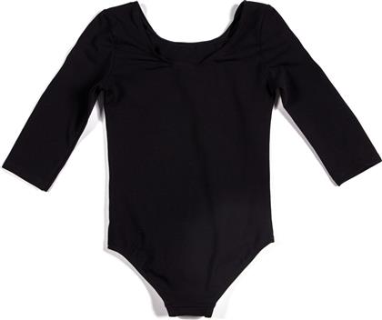 GO DANCE GIRLS LEOTARDS 3/4 SLEEVE 9991-BLK Μαύρο από το Zakcret Sports