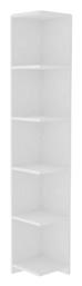 Γωνιακή Βιβλιοθήκη Ravella 25x25x160εκ. Λευκό