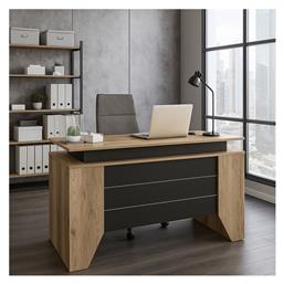 Γραφείο Remida 140x60x76.9εκ. Sepet Oak - Ανθρακί