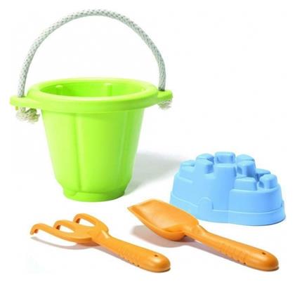 Green Toys Sand Play Σετ Κουβαδάκι Παραλίας με Αξεσουάρ σε Πράσινο Χρώμα