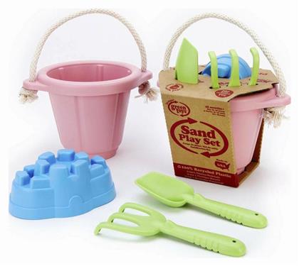 Green Toys Σετ Κουβαδάκι Παραλίας με Αξεσουάρ Ροζ