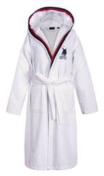 Greenwich Polo Club Essential 3062 Μπουρνούζι με Κουκούλα White 420gr/m²