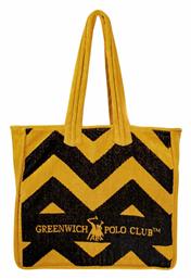 Greenwich Polo Club Υφασμάτινη Τσάντα Θαλάσσης Κίτρινη με Ρίγες από το Katoikein