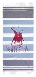 Greenwich Polo Club Πετσέτα Θαλάσσης Παρεό με Κρόσσια Γαλάζια 170x80εκ. από το Katoikein