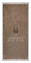 Greenwich Polo Club Πετσέτα Θαλάσσης Παρεό με Κρόσσια Καφέ 190x90εκ. από το Katoikein