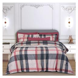 Greenwich Polo Club Σετ Υπέρδιπλο 4τμχ 240x260εκ. Γκρι, Κόκκινο, Μπεζ