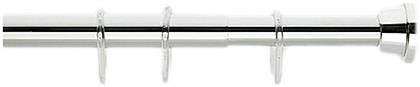 Grekon 1210 BG-1125003 Πτυσσόμενη Βέργα Κουρτίνας Μπάνιου Ίσια από Αλουμίνιο Chrome 120-220cm
