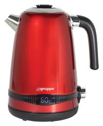 Gruppe HHB8702D Red 1.7lt με Ισχύ 2200W Κόκκινος