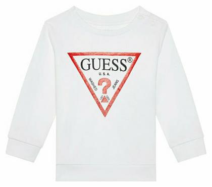 Guess Fleece Παιδικό Φούτερ Λευκό