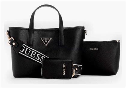 Guess Latona Mini Σετ Γυναικεία Τσάντα Tote Χειρός Μαύρη από το Epapoutsia