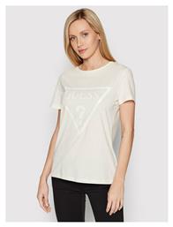 Guess Γυναικείο Αθλητικό T-shirt Μπεζ Ανοιχτό