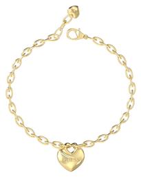 Guess Γυναικείο Βραχιόλι με σχέδιο Καρδιά από Ατσάλι Επιχρυσωμένο